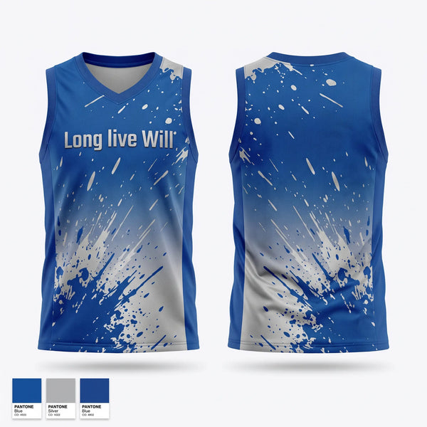 Mens Basketball Jersey, Long live Will, Men's Basketball, Teamtime, Team time, sublimation, custom sports apparel, team uniforms, spirit wear, spiritwear, sports uniforms, custom shirts, team store, custom team store, fundraiser sports, apparel fundraiser