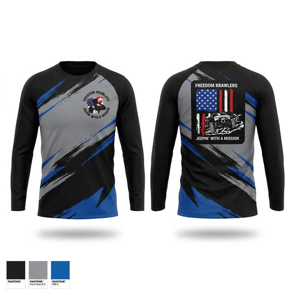 Long Sleeve Performance Shirt, Freedom Krawlers, , Teamtime, Team time, sublimation, custom sports apparel, team uniforms, spirit wear, spiritwear, sports uniforms, custom shirts, team store, custom team store, fundraiser sports, apparel fundraiser