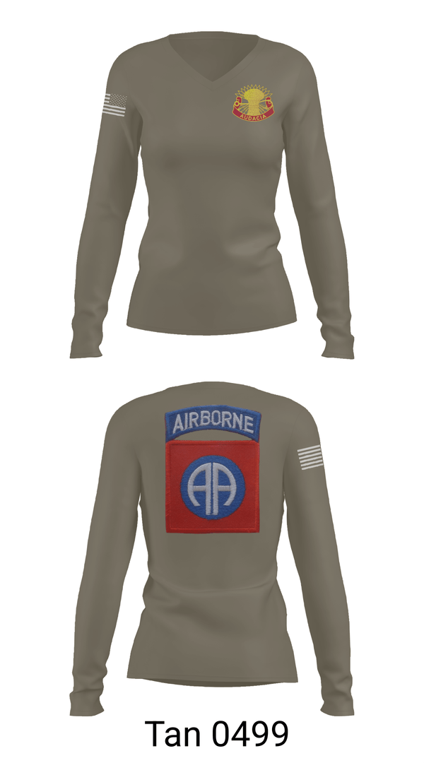 Womens Long Sleeve Vneck Shirt, 3-4 ADA, Army, Teamtime, Team time, sublimation, custom sports apparel, team uniforms, spirit wear, spiritwear, sports uniforms, custom shirts, team store, custom team store, fundraiser sports, apparel fundraiser