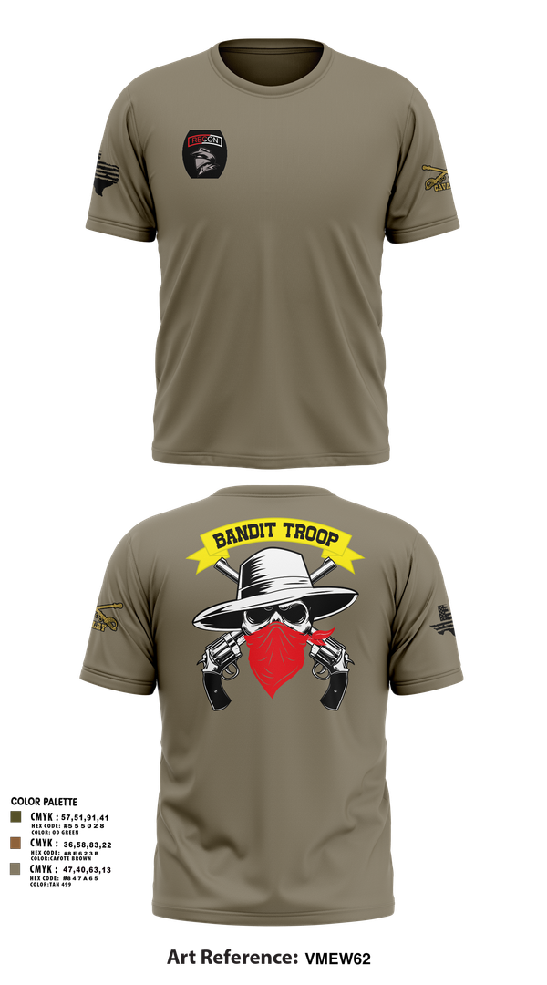 Short Sleeve Performance Shirt, 6-9 bandit troop, Army, Teamtime, Team time, sublimation, custom sports apparel, team uniforms, spirit wear, spiritwear, sports uniforms, custom shirts, team store, custom team store, fundraiser sports, apparel fundraiser