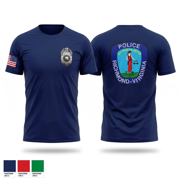 Short Sleeve Performance Shirt, Richmond Police Department, Police, Teamtime, Team time, sublimation, custom sports apparel, team uniforms, spirit wear, spiritwear, sports uniforms, custom shirts, team store, custom team store, fundraiser sports, apparel fundraiser