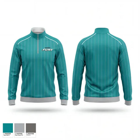 Quarter Zip Jacket, Coastal Fury, Baseball, Teamtime, Team time, sublimation, custom sports apparel, team uniforms, spirit wear, spiritwear, sports uniforms, custom shirts, team store, custom team store, fundraiser sports, apparel fundraiser