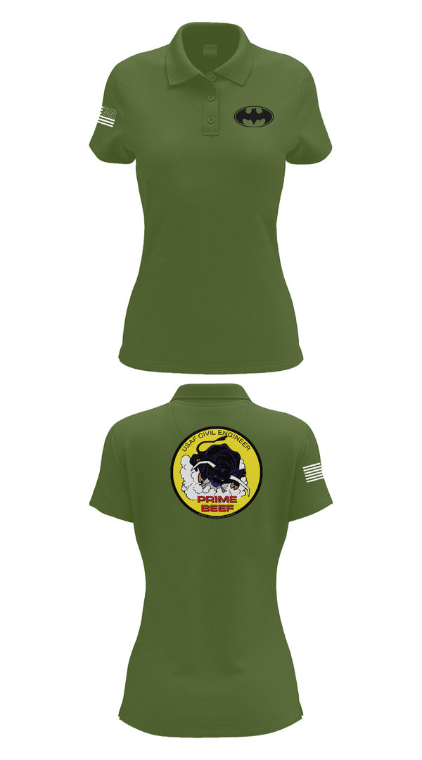 Womens Short Sleeve Performance Polo, 185th CES, Navy, Teamtime, Team time, sublimation, custom sports apparel, team uniforms, spirit wear, spiritwear, sports uniforms, custom shirts, team store, custom team store, fundraiser sports, apparel fundraiser