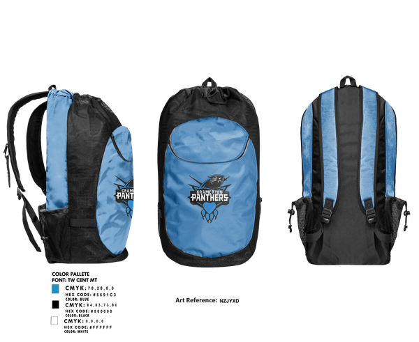 Gear Bag, Cramerton Panthers Football and Cheer, , Teamtime, Team time, sublimation, custom sports apparel, team uniforms, spirit wear, spiritwear, sports uniforms, custom shirts, team store, custom team store, fundraiser sports, apparel fundraiser