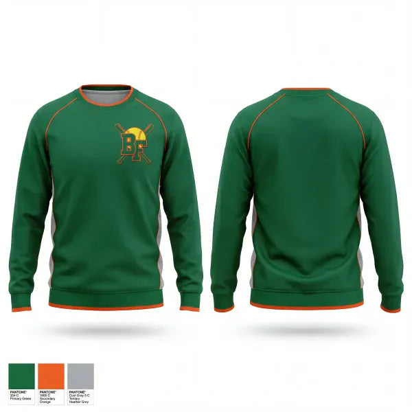 Crew Neck Sweatshirt, Benjamin Franklin High School Softball, Softball, Teamtime, Team time, sublimation, custom sports apparel, team uniforms, spirit wear, spiritwear, sports uniforms, custom shirts, team store, custom team store, fundraiser sports, apparel fundraiser