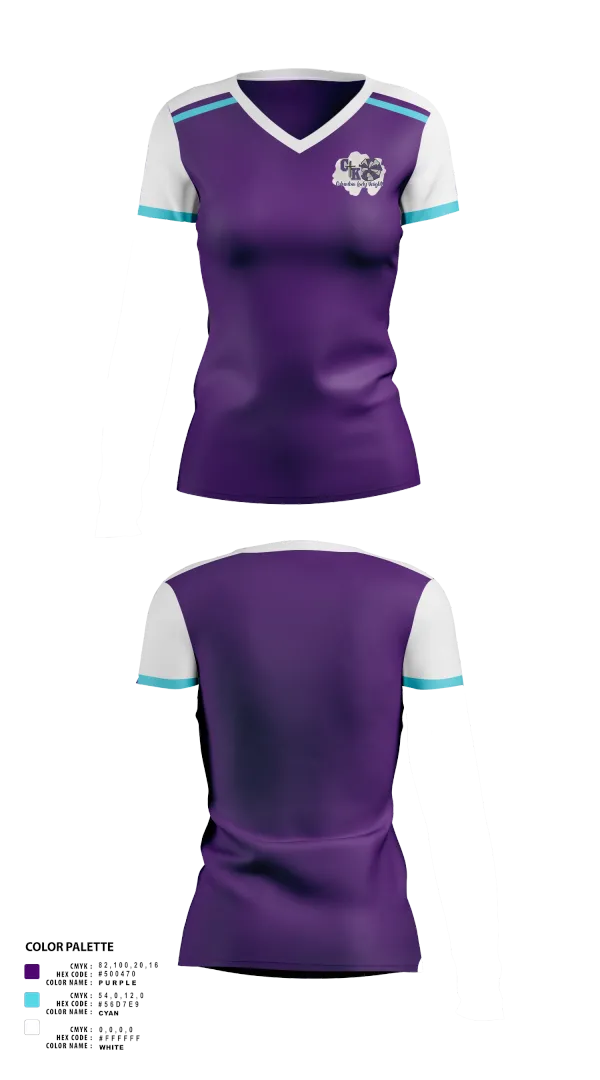 Womens Short Sleeve Vneck Shirt, Columbia Knights Football, , Teamtime, Team time, sublimation, custom sports apparel, team uniforms, spirit wear, spiritwear, sports uniforms, custom shirts, team store, custom team store, fundraiser sports, apparel fundraiser