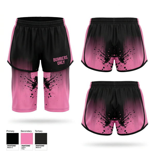 Womens Shorts, BOMBERS, Baseball, Teamtime, Team time, sublimation, custom sports apparel, team uniforms, spirit wear, spiritwear, sports uniforms, custom shirts, team store, custom team store, fundraiser sports, apparel fundraiser