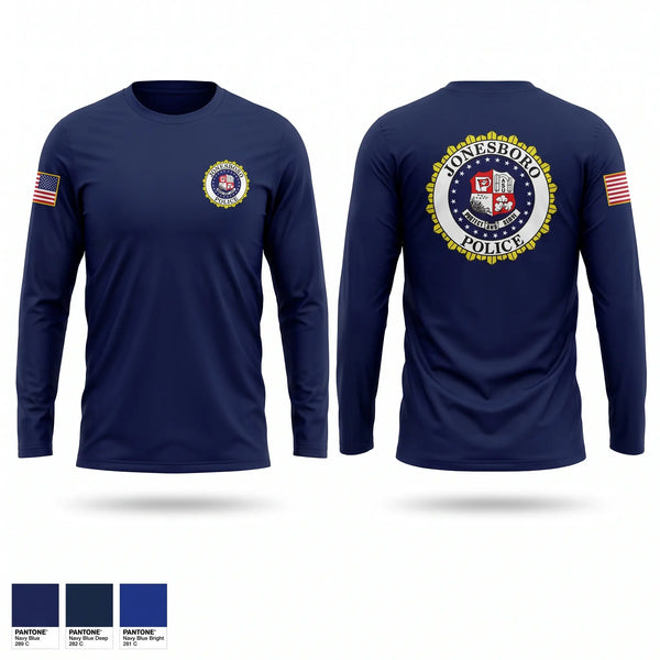 Long Sleeve Performance Shirt, Jonesboro Police Department, Police, Teamtime, Team time, sublimation, custom sports apparel, team uniforms, spirit wear, spiritwear, sports uniforms, custom shirts, team store, custom team store, fundraiser sports, apparel fundraiser