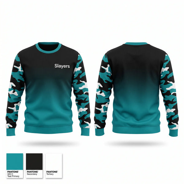 Crew Neck Sweatshirt, Slayers, Softball, Teamtime, Team time, sublimation, custom sports apparel, team uniforms, spirit wear, spiritwear, sports uniforms, custom shirts, team store, custom team store, fundraiser sports, apparel fundraiser