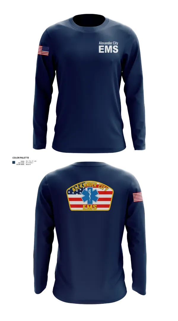 Long Sleeve Performance Shirt, Alexander City EMS, EMS/EMT, Teamtime, Team time, sublimation, custom sports apparel, team uniforms, spirit wear, spiritwear, sports uniforms, custom shirts, team store, custom team store, fundraiser sports, apparel fundraiser