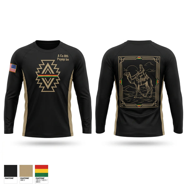 Long Sleeve Performance Shirt, A Co 8th Psyop bn, Army, Teamtime, Team time, sublimation, custom sports apparel, team uniforms, spirit wear, spiritwear, sports uniforms, custom shirts, team store, custom team store, fundraiser sports, apparel fundraiser