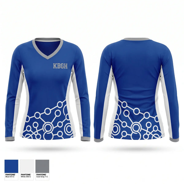 Womens Long Sleeve Vneck Shirt, KBGH, Swimming, Teamtime, Team time, sublimation, custom sports apparel, team uniforms, spirit wear, spiritwear, sports uniforms, custom shirts, team store, custom team store, fundraiser sports, apparel fundraiser