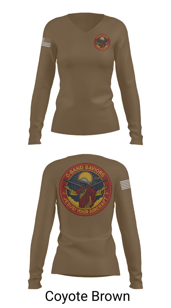 Womens Long Sleeve Vneck Shirt, 174th, , Teamtime, Team time, sublimation, custom sports apparel, team uniforms, spirit wear, spiritwear, sports uniforms, custom shirts, team store, custom team store, fundraiser sports, apparel fundraiser