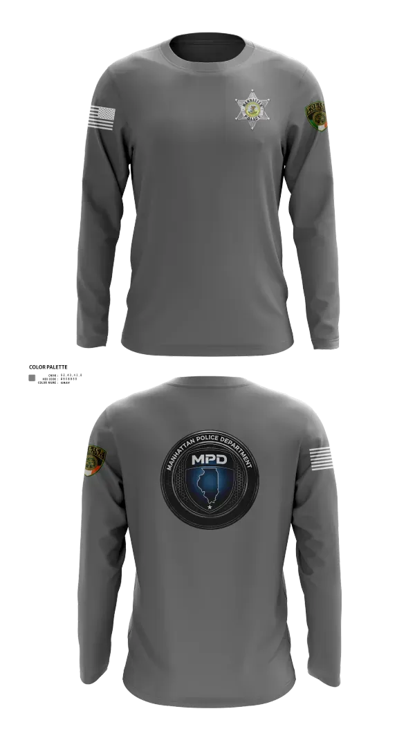 Long Sleeve Performance Shirt, Manhattan Police Department, Police, Teamtime, Team time, sublimation, custom sports apparel, team uniforms, spirit wear, spiritwear, sports uniforms, custom shirts, team store, custom team store, fundraiser sports, apparel fundraiser