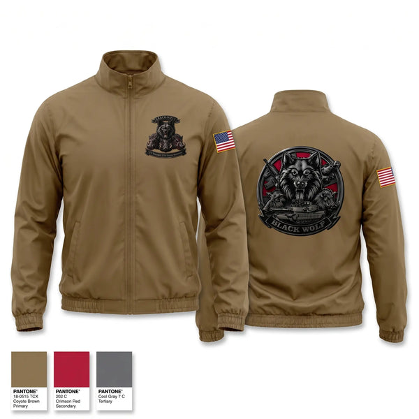 Windbreaker, Black Wolf Company, 3-67 AR, Army, Teamtime, Team time, sublimation, custom sports apparel, team uniforms, spirit wear, spiritwear, sports uniforms, custom shirts, team store, custom team store, fundraiser sports, apparel fundraiser