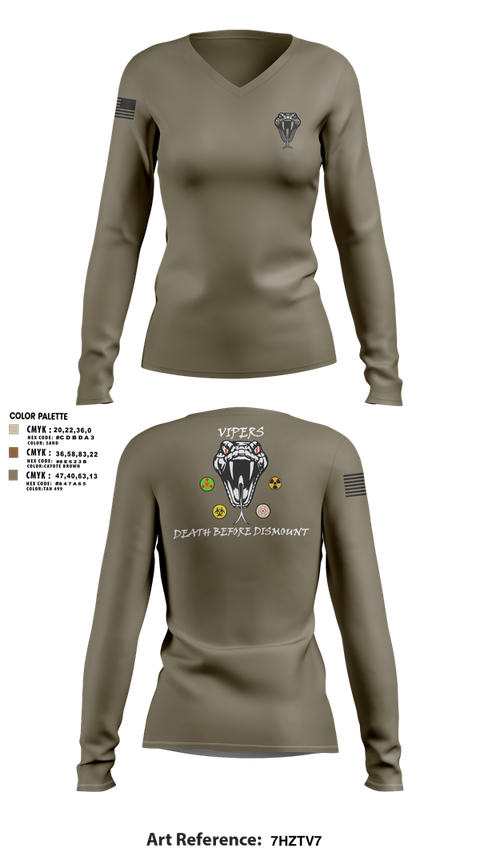 Womens Long Sleeve Vneck Shirt, Vipers, , Teamtime, Team time, sublimation, custom sports apparel, team uniforms, spirit wear, spiritwear, sports uniforms, custom shirts, team store, custom team store, fundraiser sports, apparel fundraiser