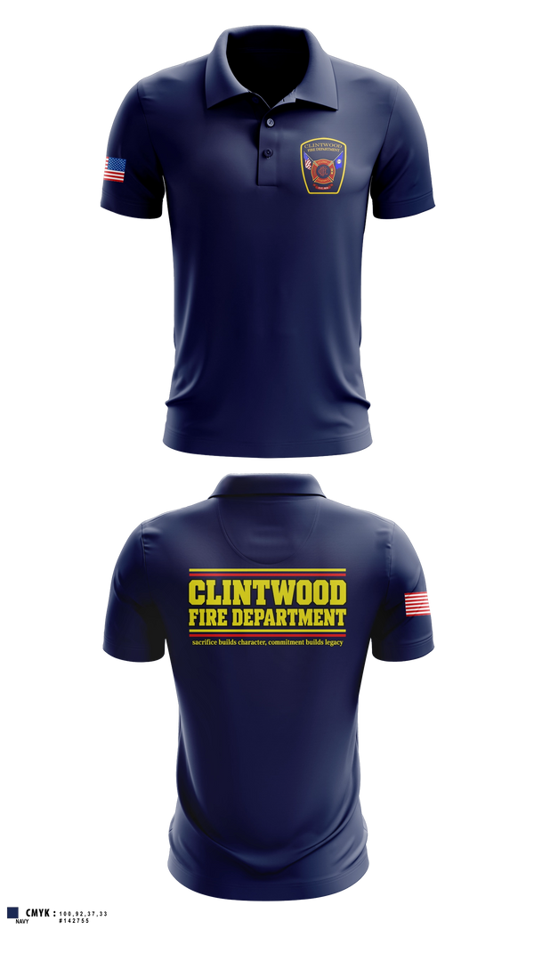 Short Sleeve Performance Polo, Clintwood Fire Department, Fire Department, Teamtime, Team time, sublimation, custom sports apparel, team uniforms, spirit wear, spiritwear, sports uniforms, custom shirts, team store, custom team store, fundraiser sports, apparel fundraiser