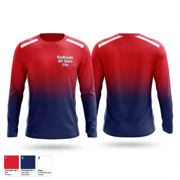 Long Sleeve Performance Shirt, Redlands All Stars 14u, Softball, Teamtime, Team time, sublimation, custom sports apparel, team uniforms, spirit wear, spiritwear, sports uniforms, custom shirts, team store, custom team store, fundraiser sports, apparel fundraiser