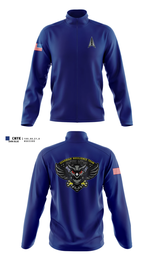 Fleece Jacket, Guardian Resilience Team, Space Force, Teamtime, Team time, sublimation, custom sports apparel, team uniforms, spirit wear, spiritwear, sports uniforms, custom shirts, team store, custom team store, fundraiser sports, apparel fundraiser