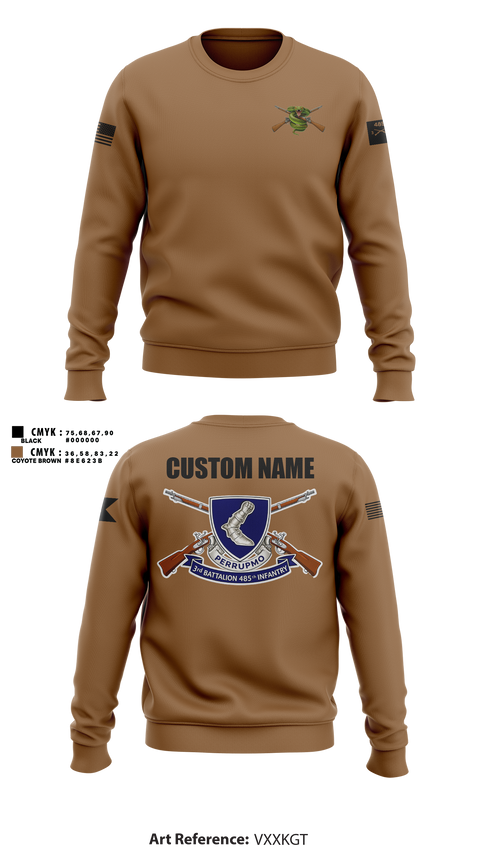 Crew Neck Sweatshirt, 3/485th IN BN VIPERS, Army, Teamtime, Team time, sublimation, custom sports apparel, team uniforms, spirit wear, spiritwear, sports uniforms, custom shirts, team store, custom team store, fundraiser sports, apparel fundraiser
