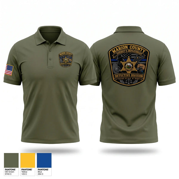 Short Sleeve Performance Polo, Detective Division, Police, Teamtime, Team time, sublimation, custom sports apparel, team uniforms, spirit wear, spiritwear, sports uniforms, custom shirts, team store, custom team store, fundraiser sports, apparel fundraiser