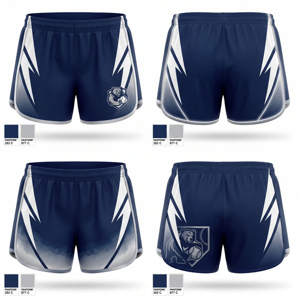 Womens Shorts, The Bear, Softball, Teamtime, Team time, sublimation, custom sports apparel, team uniforms, spirit wear, spiritwear, sports uniforms, custom shirts, team store, custom team store, fundraiser sports, apparel fundraiser