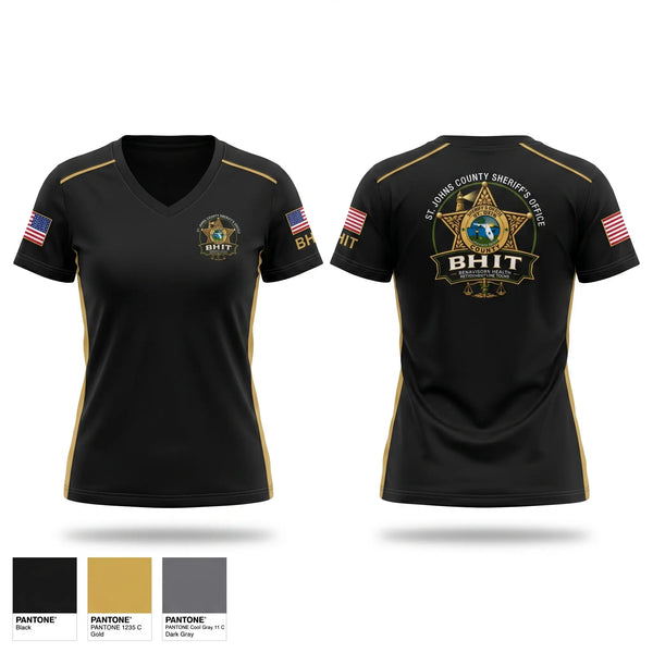 Womens Short Sleeve Vneck Shirt, BHIT, Police, Teamtime, Team time, sublimation, custom sports apparel, team uniforms, spirit wear, spiritwear, sports uniforms, custom shirts, team store, custom team store, fundraiser sports, apparel fundraiser