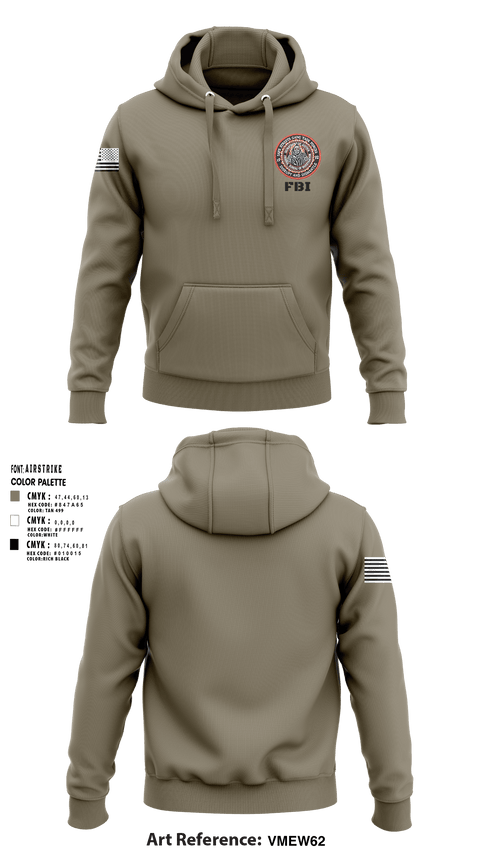 Hoodie, FBI, Police, Teamtime, Team time, sublimation, custom sports apparel, team uniforms, spirit wear, spiritwear, sports uniforms, custom shirts, team store, custom team store, fundraiser sports, apparel fundraiser