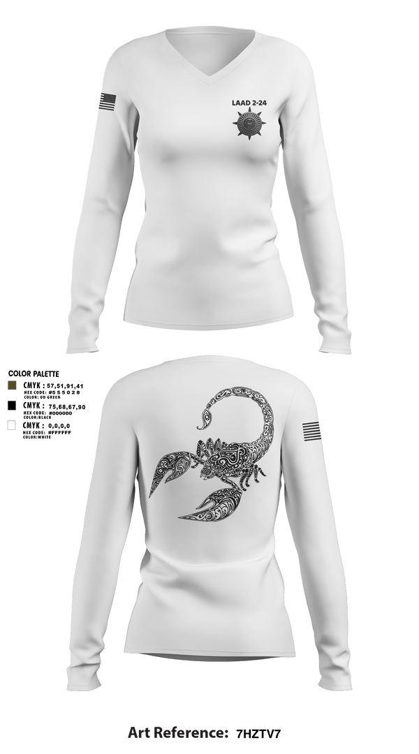 Women's Long Sleeve Vneck Shirt, Laad 2-24, Marines, Teamtime, Team time, sublimation, custom sports apparel, team uniforms, spirit wear, spiritwear, sports uniforms, custom shirts, team store, custom team store, fundraiser sports, apparel fundraiser