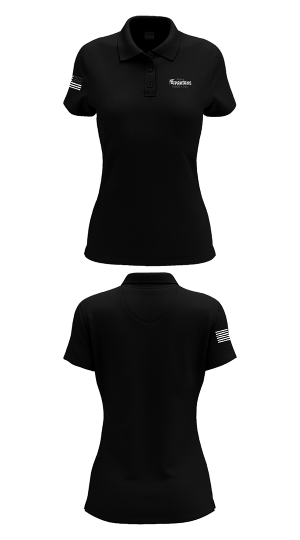 Women's Short Sleeve Performance Polo, Milford Jr Spartans Football and Cheer, Football, Teamtime, Team time, sublimation, custom sports apparel, team uniforms, spirit wear, spiritwear, sports uniforms, custom shirts, team store, custom team store, fundraiser sports, apparel fundraiser