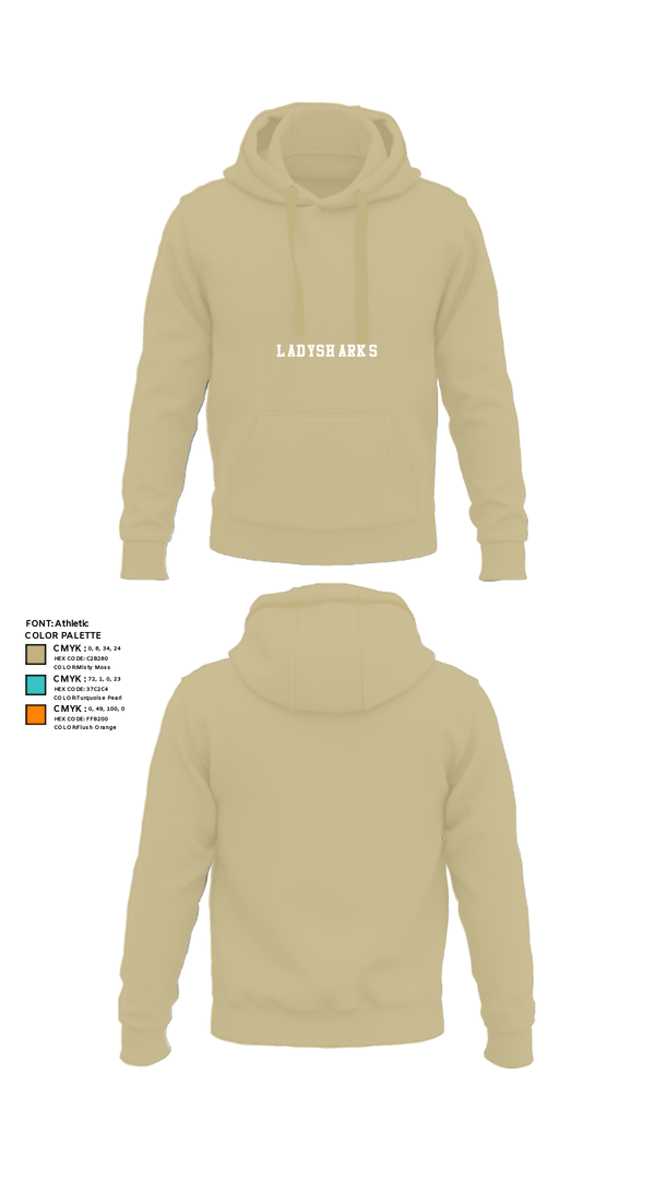 Hoodie, LadySharks, Women's Volleyball, Teamtime, Team time, sublimation, custom sports apparel, team uniforms, spirit wear, spiritwear, sports uniforms, custom shirts, team store, custom team store, fundraiser sports, apparel fundraiser