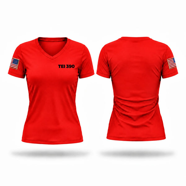 Womens Short Sleeve Vneck Shirt, TEI 390, Fire Department, Teamtime, Team time, sublimation, custom sports apparel, team uniforms, spirit wear, spiritwear, sports uniforms, custom shirts, team store, custom team store, fundraiser sports, apparel fundraiser