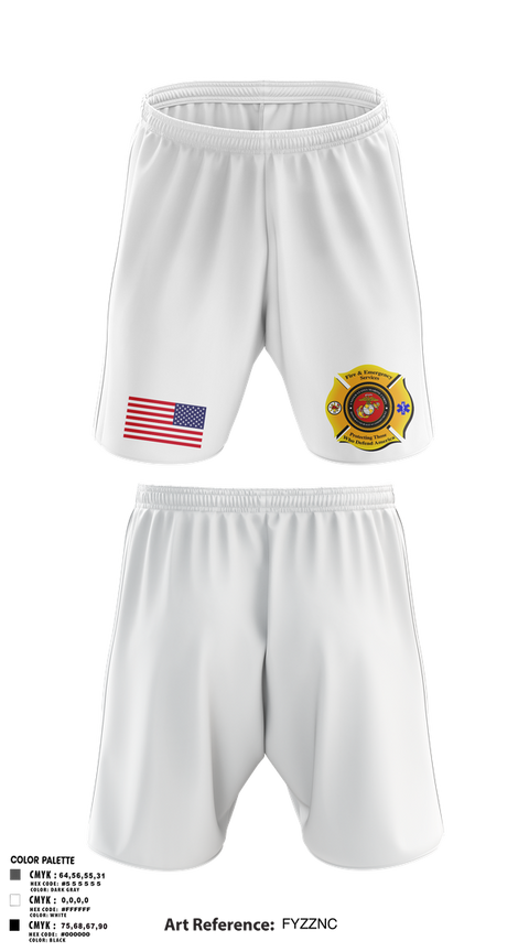 Athletic Shorts With Pockets, Marine Corps Mountain Warfare Training Center Fire Department, , Teamtime, Team time, sublimation, custom sports apparel, team uniforms, spirit wear, spiritwear, sports uniforms, custom shirts, team store, custom team store, fundraiser sports, apparel fundraiser