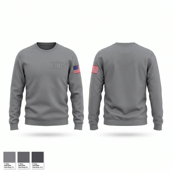 Crew Neck Sweatshirt, Oaktown fire, Fire Department, Teamtime, Team time, sublimation, custom sports apparel, team uniforms, spirit wear, spiritwear, sports uniforms, custom shirts, team store, custom team store, fundraiser sports, apparel fundraiser