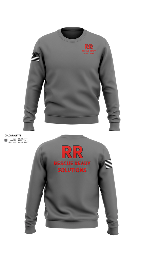 Crew Neck Sweatshirt, Rescue Ready Solutions, , Teamtime, Team time, sublimation, custom sports apparel, team uniforms, spirit wear, spiritwear, sports uniforms, custom shirts, team store, custom team store, fundraiser sports, apparel fundraiser