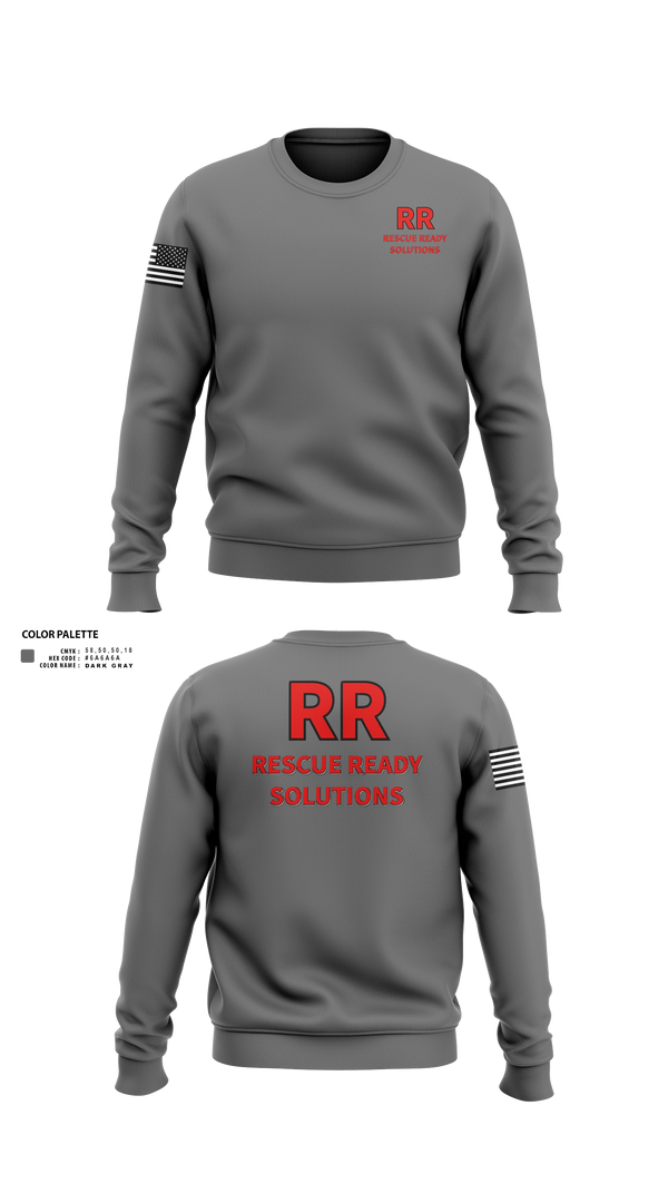 Crew Neck Sweatshirt, Rescue Ready Solutions, , Teamtime, Team time, sublimation, custom sports apparel, team uniforms, spirit wear, spiritwear, sports uniforms, custom shirts, team store, custom team store, fundraiser sports, apparel fundraiser