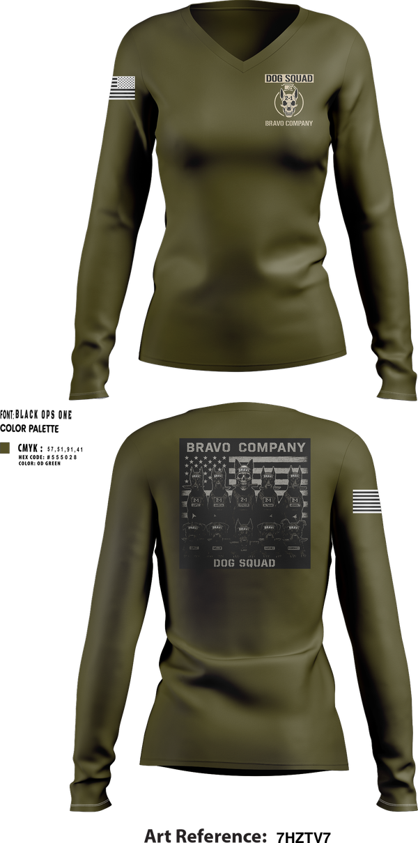 Womens Long Sleeve Vneck Shirt, , Army, Teamtime, Team time, sublimation, custom sports apparel, team uniforms, spirit wear, spiritwear, sports uniforms, custom shirts, team store, custom team store, fundraiser sports, apparel fundraiser
