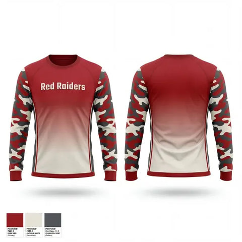Long Sleeve Performance Shirt, Red Raiders, Softball, Teamtime, Team time, sublimation, custom sports apparel, team uniforms, spirit wear, spiritwear, sports uniforms, custom shirts, team store, custom team store, fundraiser sports, apparel fundraiser