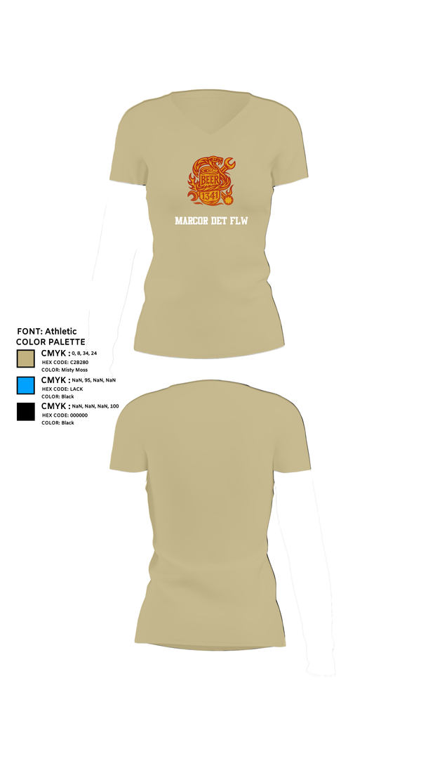 Womens Short Sleeve Vneck Shirt, MARCOR DET FLW, , Teamtime, Team time, sublimation, custom sports apparel, team uniforms, spirit wear, spiritwear, sports uniforms, custom shirts, team store, custom team store, fundraiser sports, apparel fundraiser