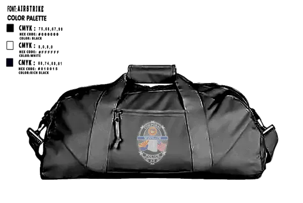Duffle Bag, Winslow Police Department, Police, Teamtime, Team time, sublimation, custom sports apparel, team uniforms, spirit wear, spiritwear, sports uniforms, custom shirts, team store, custom team store, fundraiser sports, apparel fundraiser
