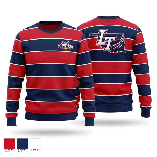 Crew Neck Sweatshirt, Lady Travelers, Softball, Teamtime, Team time, sublimation, custom sports apparel, team uniforms, spirit wear, spiritwear, sports uniforms, custom shirts, team store, custom team store, fundraiser sports, apparel fundraiser