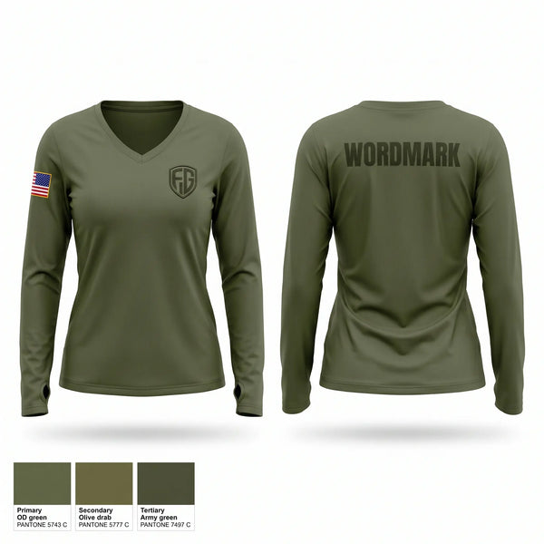 Womens Long Sleeve Vneck Shirt, Claiborne county sheriffs office, Police, Teamtime, Team time, sublimation, custom sports apparel, team uniforms, spirit wear, spiritwear, sports uniforms, custom shirts, team store, custom team store, fundraiser sports, apparel fundraiser