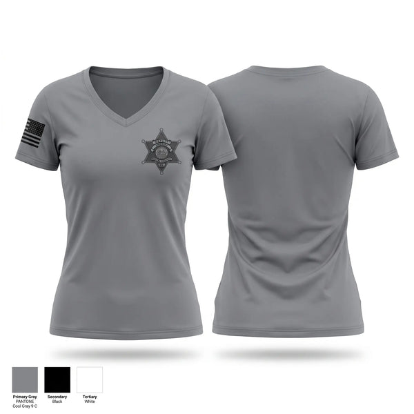 Womens Short Sleeve Vneck Shirt, Wetzel County Sheriff, Police, Teamtime, Team time, sublimation, custom sports apparel, team uniforms, spirit wear, spiritwear, sports uniforms, custom shirts, team store, custom team store, fundraiser sports, apparel fundraiser