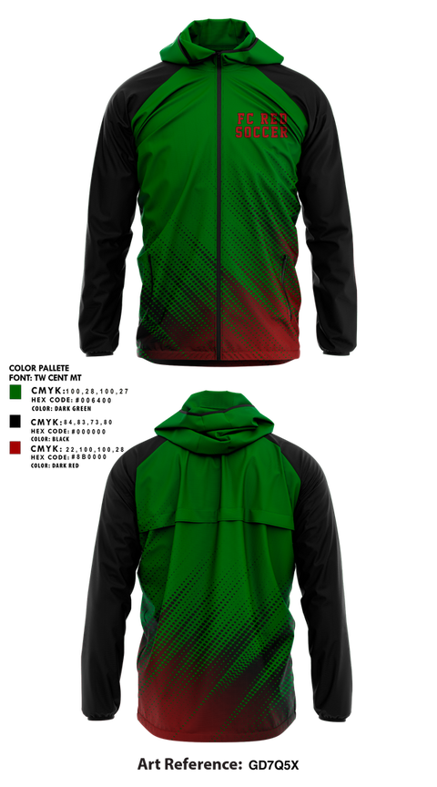 Windbreaker, FC RÉD, Men's Soccer, Teamtime, Team time, sublimation, custom sports apparel, team uniforms, spirit wear, spiritwear, sports uniforms, custom shirts, team store, custom team store, fundraiser sports, apparel fundraiser