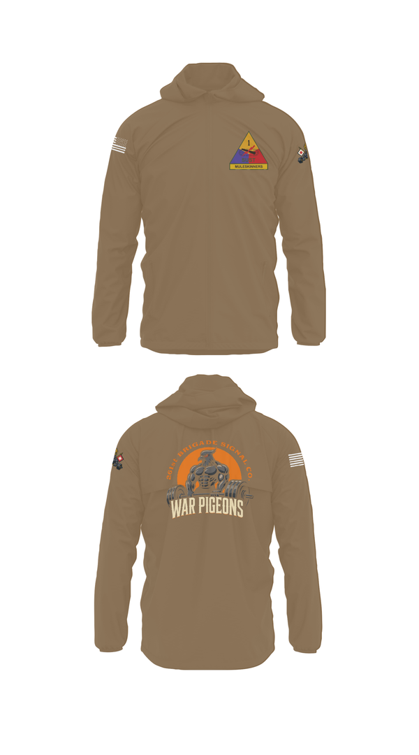 Windbreaker, 261st War Pigeons, Army, Teamtime, Team time, sublimation, custom sports apparel, team uniforms, spirit wear, spiritwear, sports uniforms, custom shirts, team store, custom team store, fundraiser sports, apparel fundraiser