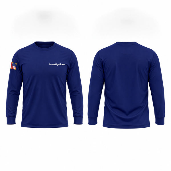 Long Sleeve Performance Shirt, Investigations, Police, Teamtime, Team time, sublimation, custom sports apparel, team uniforms, spirit wear, spiritwear, sports uniforms, custom shirts, team store, custom team store, fundraiser sports, apparel fundraiser