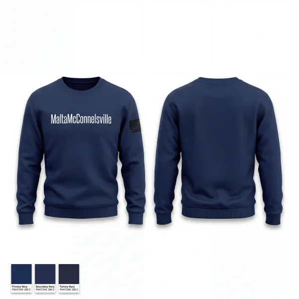 Crew Neck Sweatshirt, Malta-McConnelsville, Fire Department, Teamtime, Team time, sublimation, custom sports apparel, team uniforms, spirit wear, spiritwear, sports uniforms, custom shirts, team store, custom team store, fundraiser sports, apparel fundraiser
