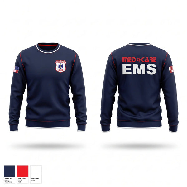 Crew Neck Sweatshirt, MedCare EMS, EMS/EMT, Teamtime, Team time, sublimation, custom sports apparel, team uniforms, spirit wear, spiritwear, sports uniforms, custom shirts, team store, custom team store, fundraiser sports, apparel fundraiser