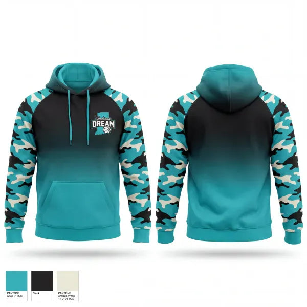 Hoodie, Indiana Dream, Women's Basketball, Teamtime, Team time, sublimation, custom sports apparel, team uniforms, spirit wear, spiritwear, sports uniforms, custom shirts, team store, custom team store, fundraiser sports, apparel fundraiser