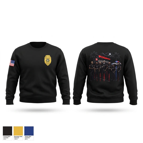 Crew Neck Sweatshirt, Hialeah police, Police, Teamtime, Team time, sublimation, custom sports apparel, team uniforms, spirit wear, spiritwear, sports uniforms, custom shirts, team store, custom team store, fundraiser sports, apparel fundraiser